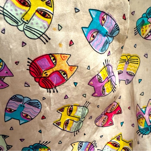 Laurel Burch Accessories - Laurel Burch Funky Cats Silk Scarf